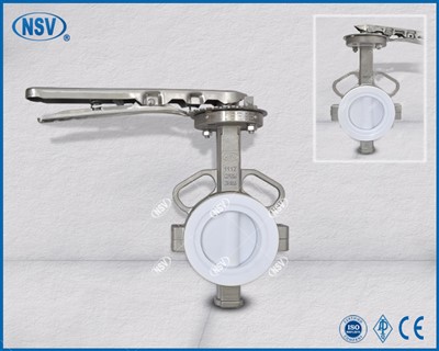 ASTM A351 CF8M (SS316) volledig gevoerde concentrische vlinderklep